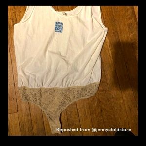 NWT Free People Intimately White Bodysuit